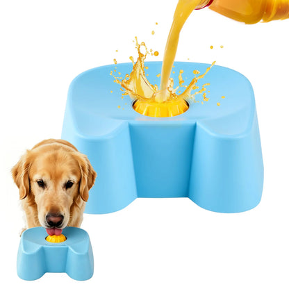Revolutionize Mealtime with Our Silicone Slow Feeder Bowl for Dogs - Non-Skid Ball-In Lick Design, Perfect for Bone Broth & Yogurt, Anxiety Relief for Small to Large Dogs (Blue) - Mid Year Sale!