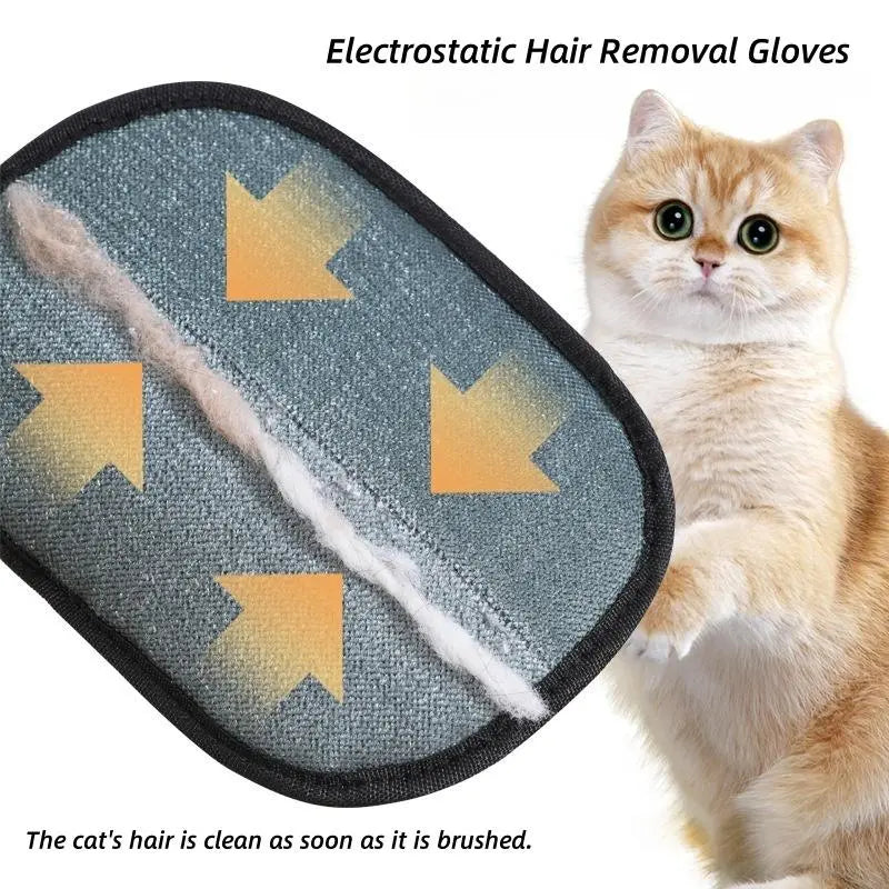 Effortlessly Remove Pet Hair with Our Reusable Electrostatic Pet Hair Remover Mitt – Perfect for Furniture, Carpets, and Bedding!