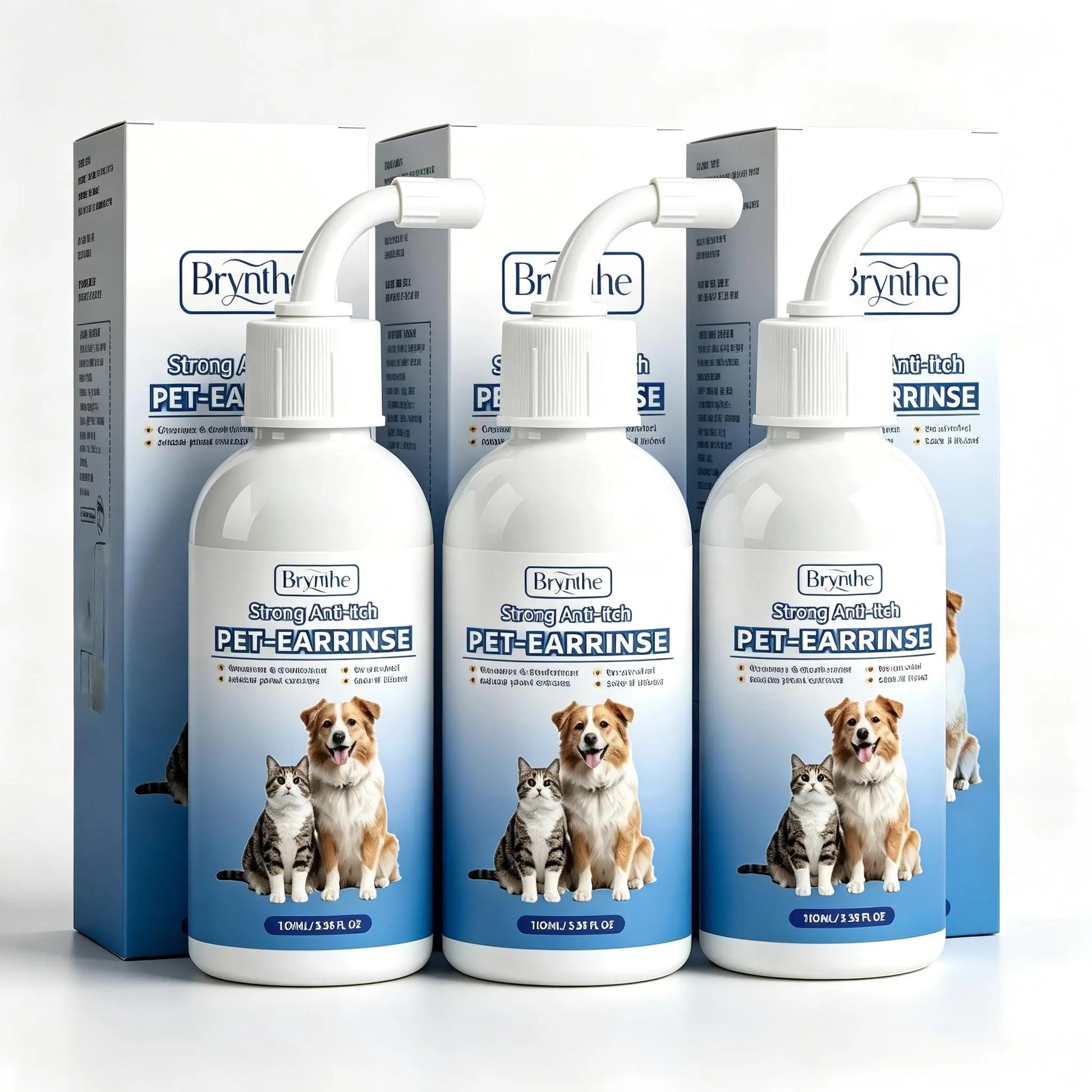 Gentle Pet Ear Wash - The Ultimate Odor-Free Solution for Happy Dogs & Cats