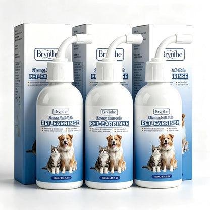 Gentle Pet Ear Wash - The Ultimate Odor-Free Solution for Happy Dogs & Cats