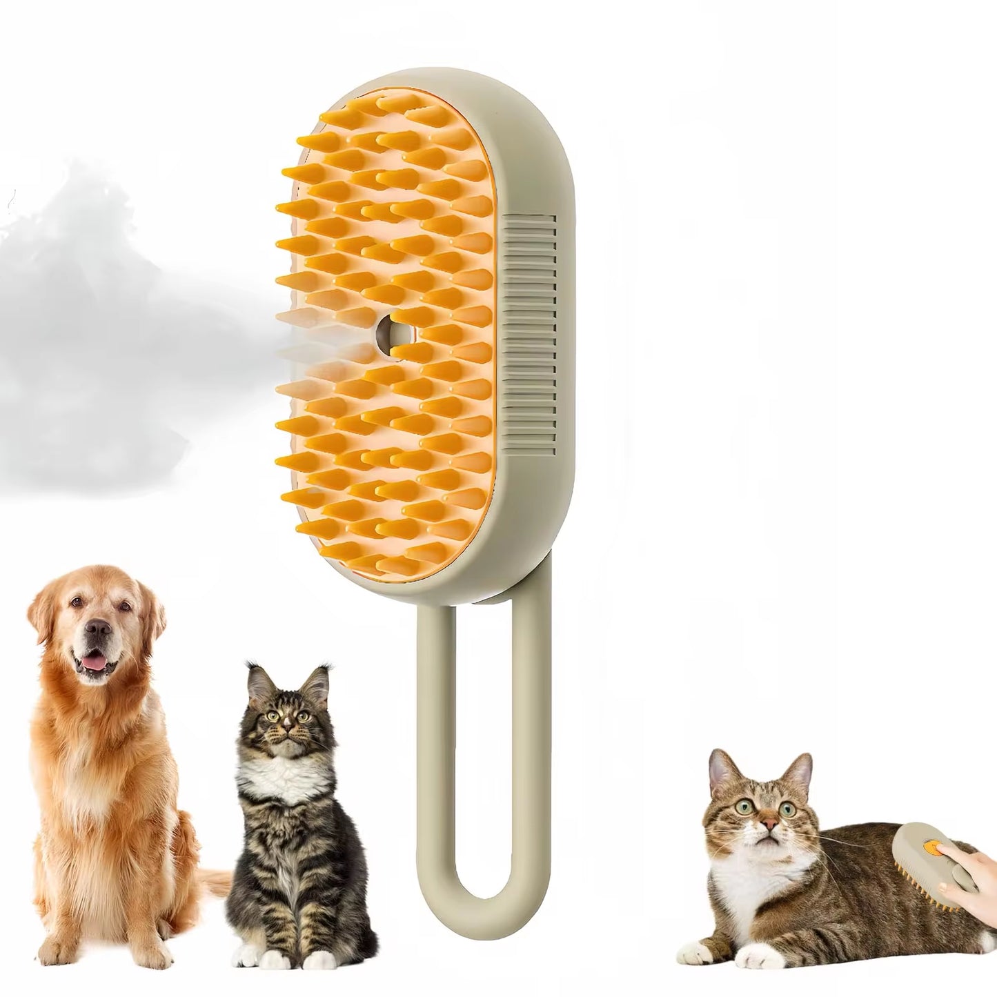 3-in-1 Electric Pet Grooming Brush with Steam and Spray - Perfect for Cats and Dogs!
