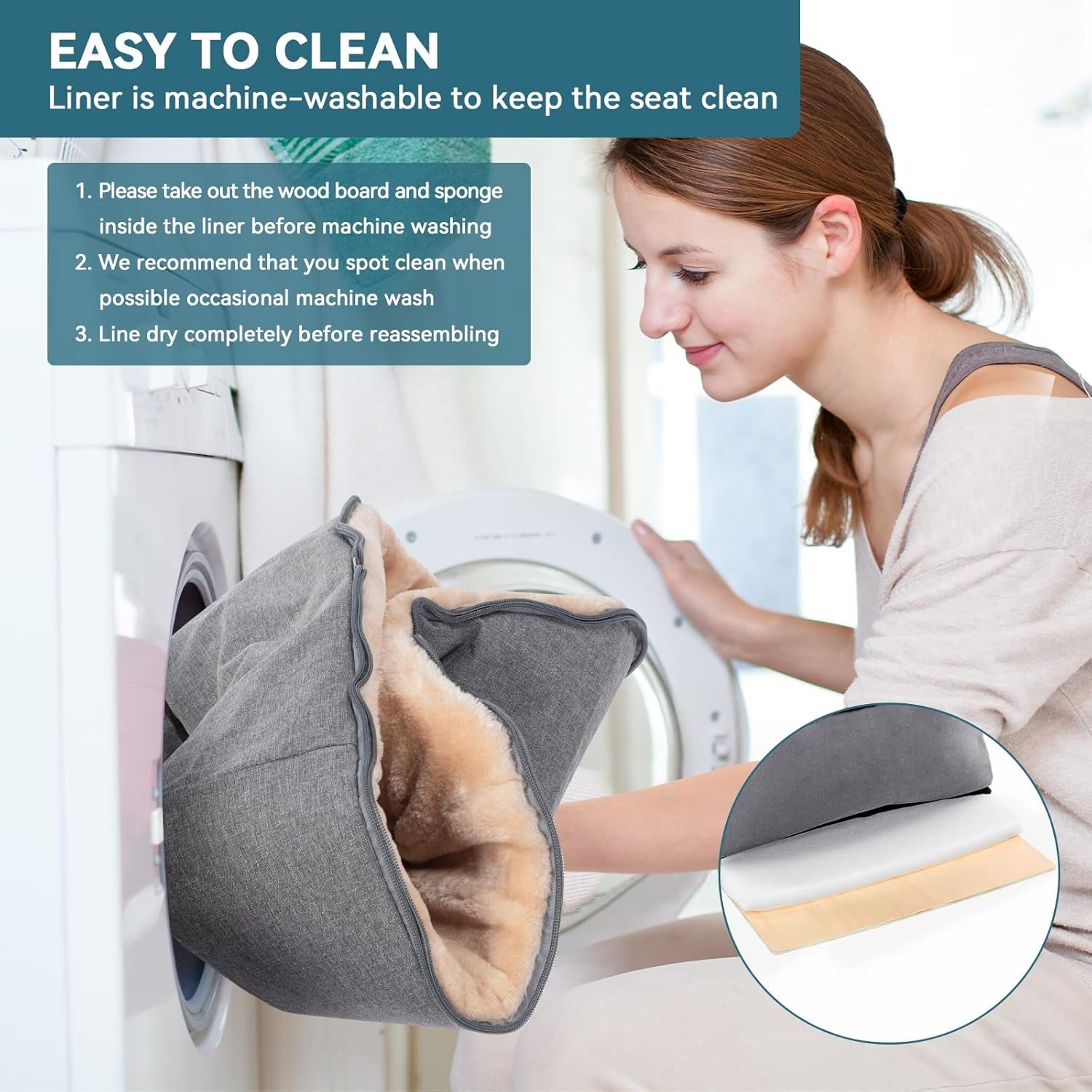 Comfort and Safety Combined: Small Dog Car Seat with Adjustable Safety Belt, Washable Double-Sided Cushion, and Convenient Storage Pocket in Light Grey