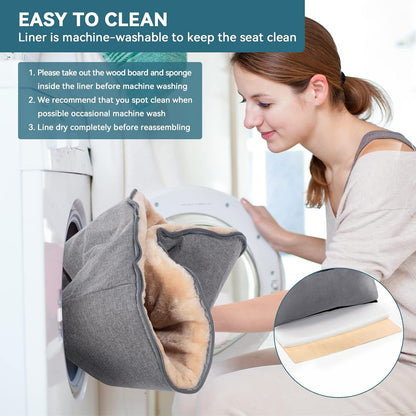 Comfort and Safety Combined: Small Dog Car Seat with Adjustable Safety Belt, Washable Double-Sided Cushion, and Convenient Storage Pocket in Light Grey