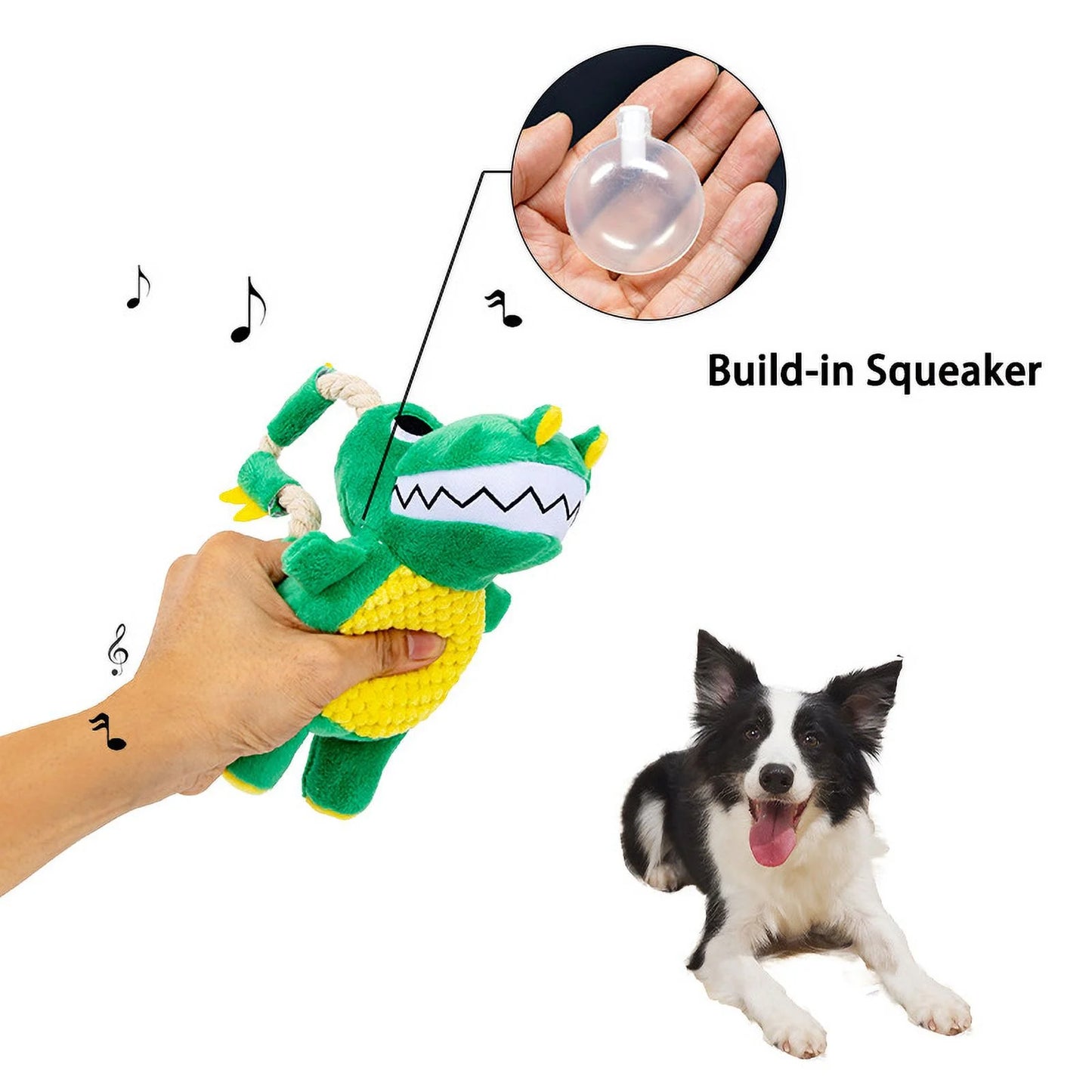Exciting Squeaky Plush Dog Toy for Puppies - Durable Chew Toy for Small to Medium Breeds