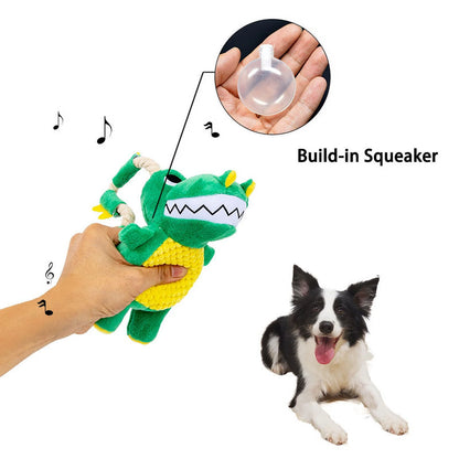 Exciting Squeaky Plush Dog Toy for Puppies - Durable Chew Toy for Small to Medium Breeds