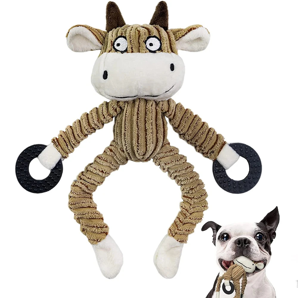 Interactive Plush Squeaky Puppy Chew Toys - Perfect for Teething & Training Small Dogs
