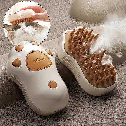 3-in-1 Electric Pet Grooming Brush with Steam and Spray - Perfect for Cats and Dogs!