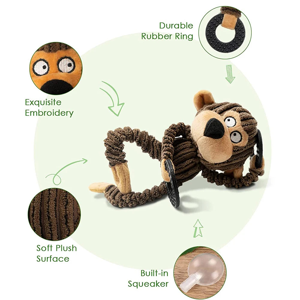 Interactive Plush Squeaky Puppy Chew Toys - Perfect for Teething & Training Small Dogs