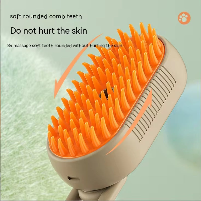 Revolutionary Pet Spray Comb for Effortless Grooming - Electric Hair Removal Brush with One-Click Spray for Cats and Dogs