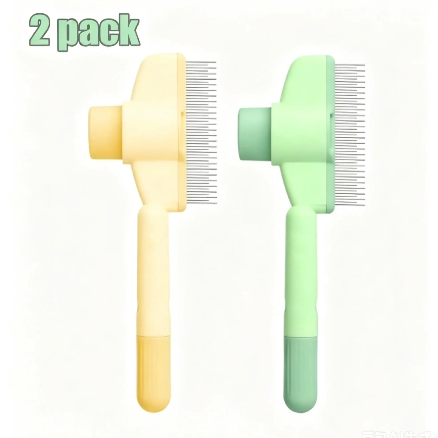 Transform Your Pet's Grooming Routine with Our Self-Cleaning 2-Pack Pet Hair Removal Comb – Perfect for Dogs & Cats of All Hair Types!