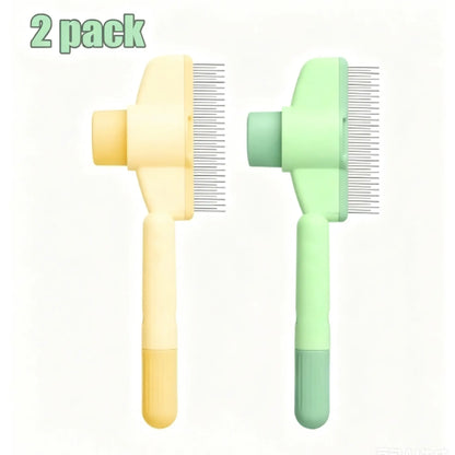 Transform Your Pet's Grooming Routine with Our Self-Cleaning 2-Pack Pet Hair Removal Comb – Perfect for Dogs & Cats of All Hair Types!