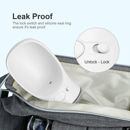 Portable Leak-Proof Dog Water Bottle - Perfect Travel Companion for Your Pup (Milk White, 12oz)
