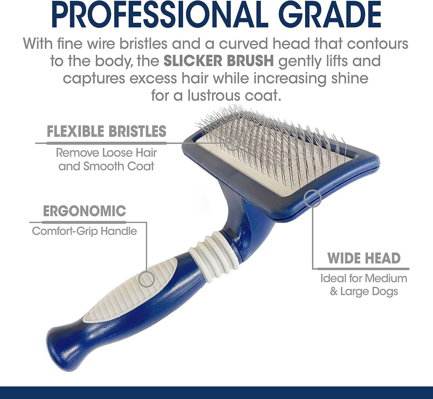 Transform Your Pet's Grooming Routine with the Magic Coat Professional Series Slicker Brush - Reduces Shedding, Enhances Shine, and Perfect for All Coat Types!