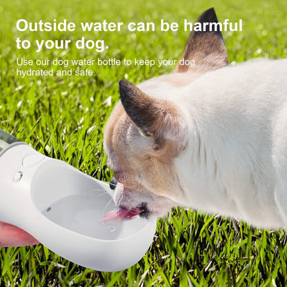 Portable Leak-Proof Dog Water Bottle - Perfect Travel Companion for Your Pup (Milk White, 12oz)