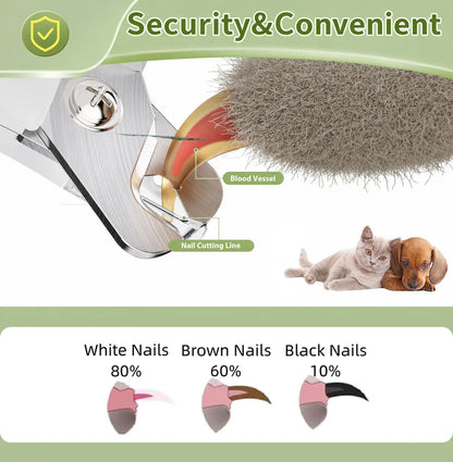 Illuminate Your Pet Grooming Routine: LED Nail Clipper with Built-In UV Detection, Sharp Blades, and Ergonomic Grip for Safe and Easy Trimming