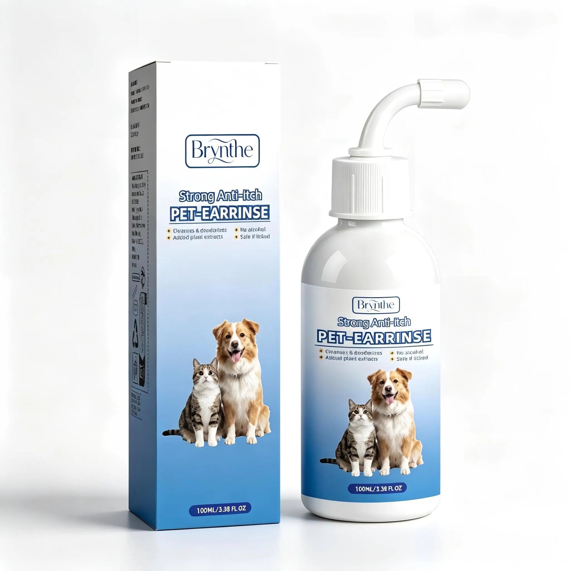 Gentle Pet Ear Wash - The Ultimate Odor-Free Solution for Happy Dogs & Cats