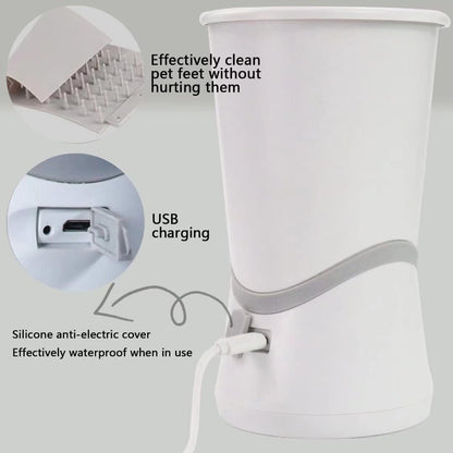 Revolutionary Automatic Pet Paw Cleaner Cup - USB Rechargeable, Portable & Effortless Cleaning for Small to Medium Dogs